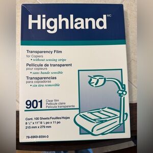 Transparency Film for Copiers - Clear